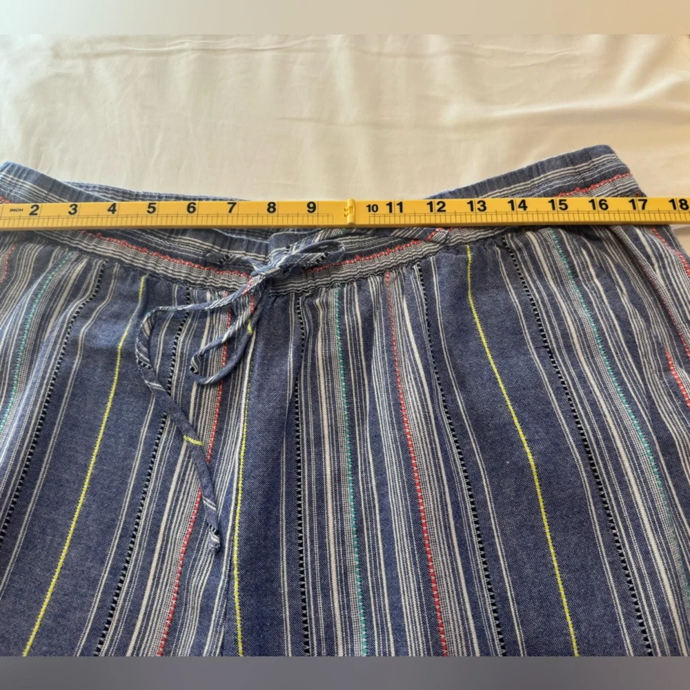 Charter Club Navy Striped Men’s Sweatpants with Multicolor Pinstripes - Picture 3 of 6